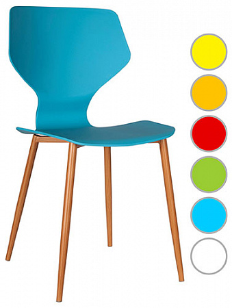 Стул на металлокаркасе имитация под бук