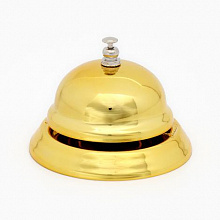 Звонок настольный 8*6см золото 