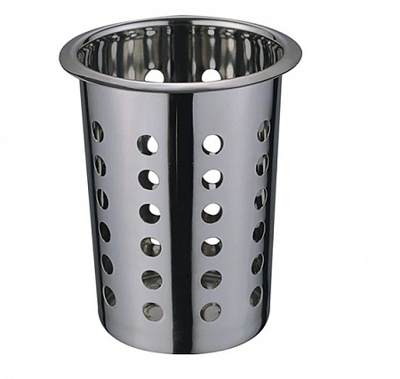 Стакан перфорированный для столовых приборов нержавеющая сталь 9,5*h13см 