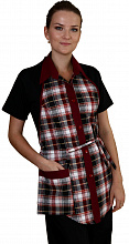 Фартук-рубашка, укороченный, с карманом на поясе