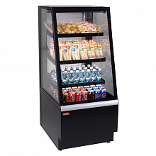 Витрина кондитерская охлаждаемая UNIS Opera Open 600 Self-service Black, straight front glass