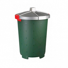 Бак 65л бордовый с зеленой крышкой пластиковой 47*66см 