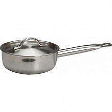 Сотейник 1,7л 18*6,5см нержавеющая сталь с крышкой Indocor