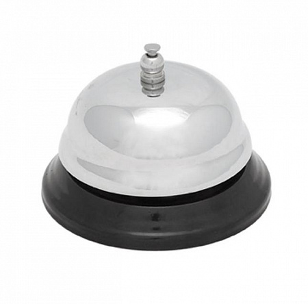 Звонок настольный 8*6см хром 