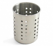 Стакан перфорированный для столовых приборов нержавеющая сталь 10*h 12,5см AST 