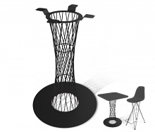 Подстолье Барное Sheffilton SHT-ТU3/H110