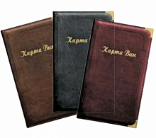 Папка Карта винная коричневая 