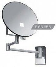 Настенное зеркало JVD Eclips O180мм с подсветкой, кронштейн хромированная латунь