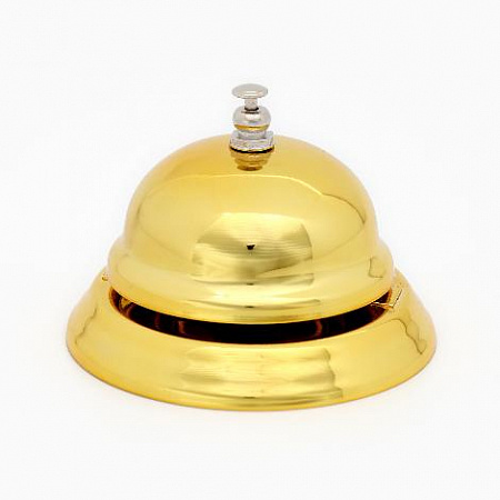 Звонок настольный 8*6см золото 