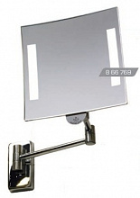 Настенное зеркало JVD Galaxy 200х200мм, с подсветкой, кронштейн хромированная латунь