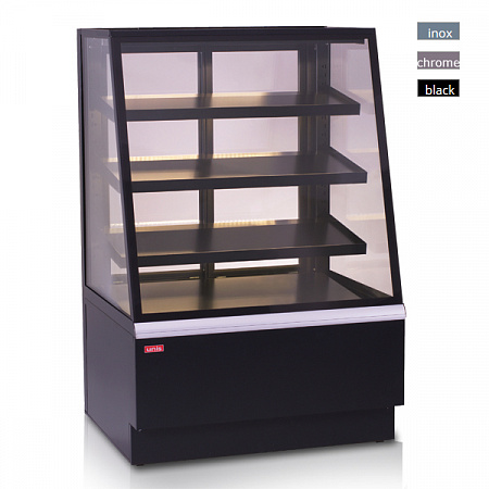 Витрина кондитерская охлаждаемая UNIS Opera Standart 900 Black, straight front glass
