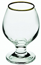 Бокал для бренди 250 мл. с золотым ободком Бистро Б /12/ /1032305/ Р