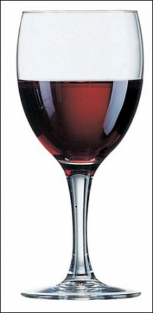 Бокал для вина 245 мл. d=69/75, h=166 мм красн. Элеганс /12/