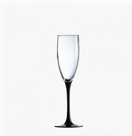 Бокал-флюте 170 мл. d=70, h=222 мм Домино Блэк /12/ Z