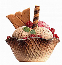 Креманка 200 мл. d=119, h=51 мм коричневая Крок /12/