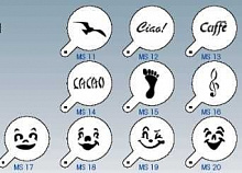 Декоратор для капучино и пирожных набор 10 шт.