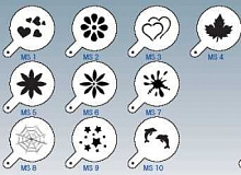 Декоратор для капучино и пирожных набор 10 шт.