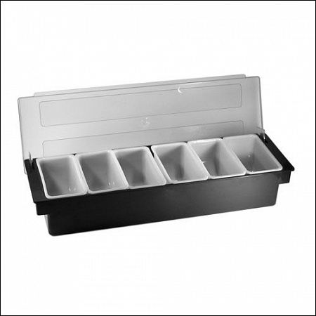 Контейнер для фруктов (барный) 6 отд. черн.