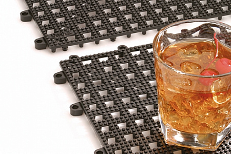 Мат барный (коврик) 33х33 см. черный, пласт. APS