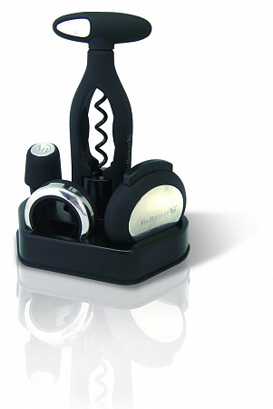 Набор для вина 4 пр.: штопор, обрезатель фольги, кольцо на бутылку, пробка VB /12/