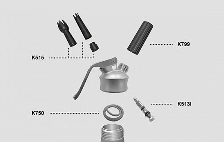 Набор насадок с адаптером д/сифона (кремера) Inoxcreamer (K515)