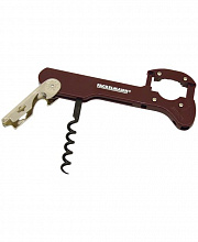 Нарзанник 3-х функц. нерж. одноступен. 14,4*4 см. бордовый FM PRO /4/80/