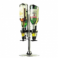 Струбцина б/дозаторов на 5 бутылок (1,2л) серебро, стойка Bonzer