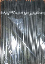 Трубочки кокт. 0,5*24 см.  250 шт/уп. черные с гофрой /48/