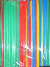 Трубочки кокт. 0,5*24 см.  250 шт/уп. цветные прямые /48/