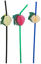 Трубочки кокт. 0,5*24 см. "Фрукты" 6шт/уп FM /5/