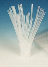 Трубочки кокт. 0,5*24 см. 1000 шт/уп. прозрачные прямые /12/
