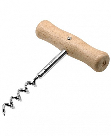 Штопор простой с дер. ручкой 11*8 см. FM PRO /2/12/