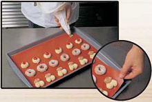Коврик для выпечки 60*40 см. силиконовый красный