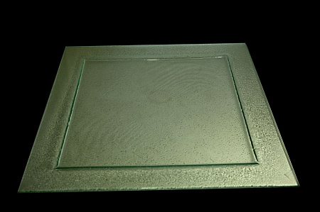 Блюдо квадратное l=500*500 мм. прозр. стекло 3D