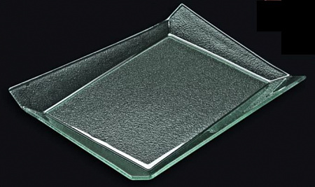 Блюдо прямоуг. l=300*230 мм. прозр. стекло 3D