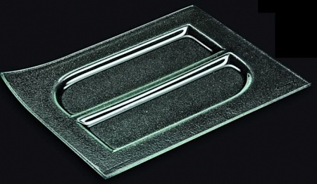 Блюдо прямоуг. l=300*230 мм. прозр. стекло 3D