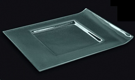 Блюдо прямоуг. l=300*230 мм. прозр. стекло 3D