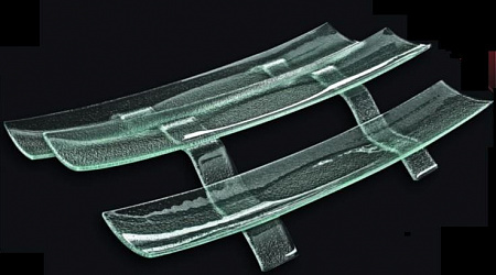 Этажерка 2-х ярусная 560*110 мм. прозр. стекло 3D (арт.1156-1243-94-003)