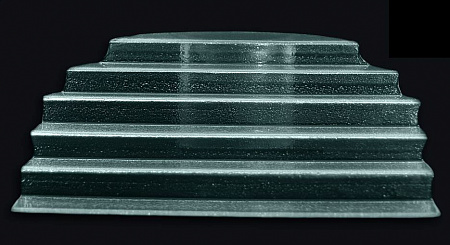 Этажерка для сервировки 6 ярусов 510*450 мм. h=14 см. прозр. стекло 3D