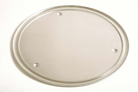 Поднос круглый d=40 см. для пиццы с бортиком и ножками, алюм. Gimetal