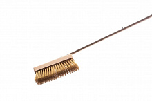 Щетка для печи l=150 см. 20*6,6 см. ручка нерж. с медной щетиной Gimetal