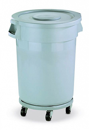 Бак для мусора 120 л серый с серой крышкой на колесах Still Casa