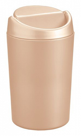 Ведерко для мусора 1,25л настол.пласт. бежевое Рс /12/