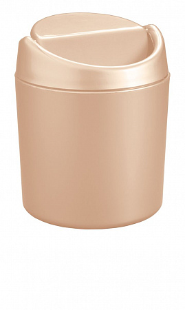 Ведерко для мусора 0,75л настол.пласт. бежевое Рс /24/