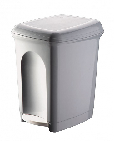 Ведро педальное  7 л. пласт. серое Рс /4/
