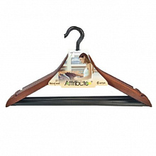 Вешалка дерев. с антискольз. перекладиной, кр.дерево /6/16/