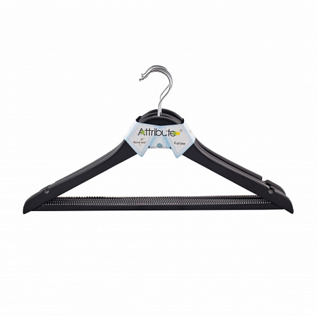 Вешалка дерев. с перекладиной, черный