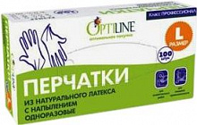 Перчатки латексные хирургические "L" опудр. OptiLine 50пар/уп /1000/* Z (27-2112)
