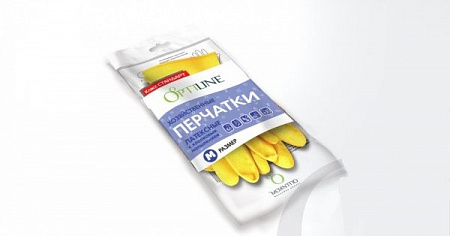 Перчатки резиновые "M" "OptiLine" 1 пара /12/240/*