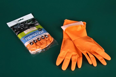 Перчатки резиновые флок"XL" 1 пара OptiLine Премиум /12/240/* Z